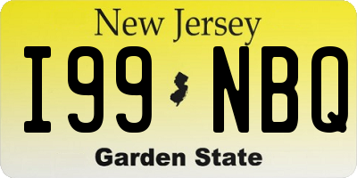 NJ license plate I99NBQ