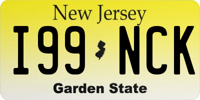 NJ license plate I99NCK