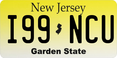 NJ license plate I99NCU