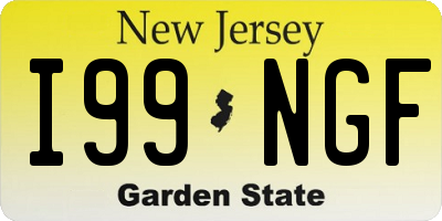 NJ license plate I99NGF