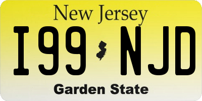 NJ license plate I99NJD