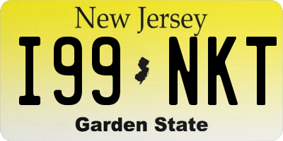 NJ license plate I99NKT