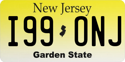 NJ license plate I99ONJ