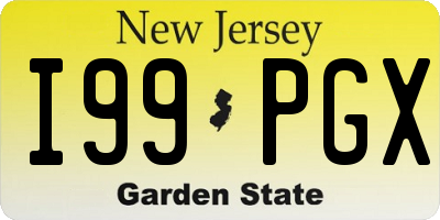 NJ license plate I99PGX