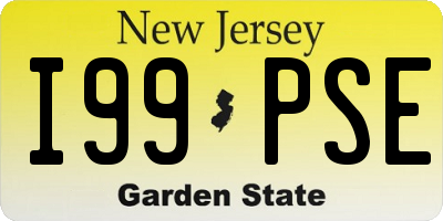 NJ license plate I99PSE