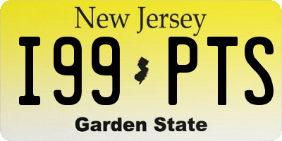 NJ license plate I99PTS