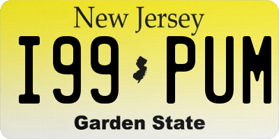 NJ license plate I99PUM