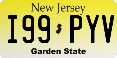 NJ license plate I99PYV