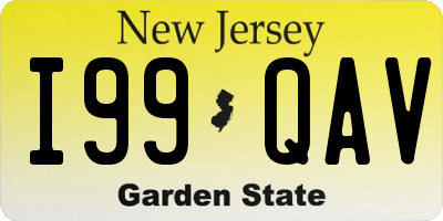 NJ license plate I99QAV