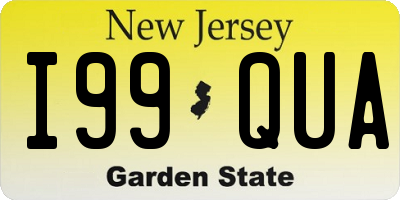 NJ license plate I99QUA