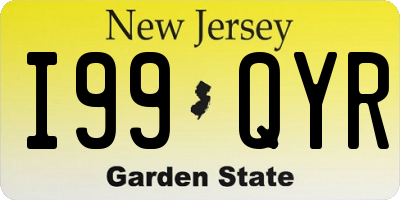 NJ license plate I99QYR