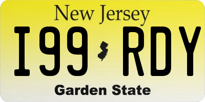 NJ license plate I99RDY