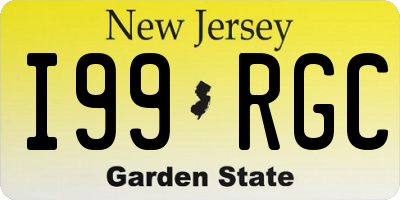 NJ license plate I99RGC