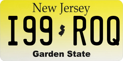 NJ license plate I99ROQ