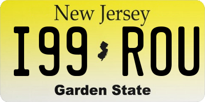NJ license plate I99ROU