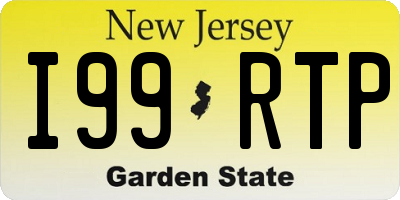 NJ license plate I99RTP