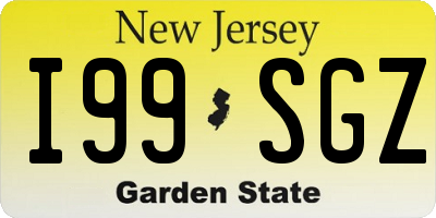 NJ license plate I99SGZ