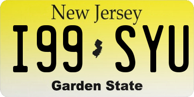 NJ license plate I99SYU
