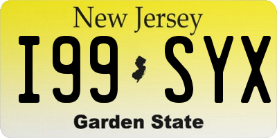 NJ license plate I99SYX