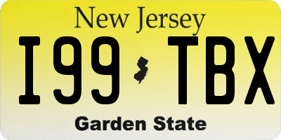 NJ license plate I99TBX
