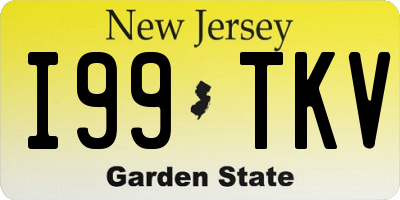 NJ license plate I99TKV