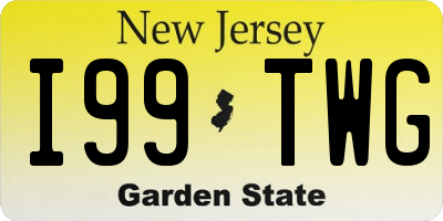 NJ license plate I99TWG