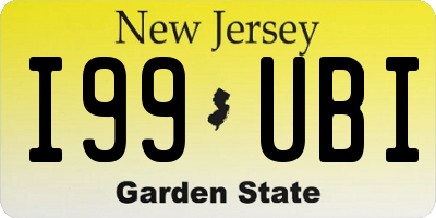 NJ license plate I99UBI