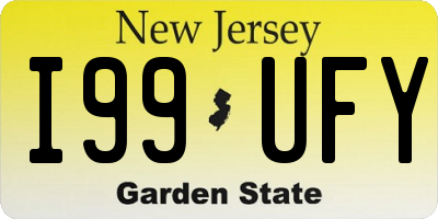 NJ license plate I99UFY