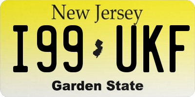 NJ license plate I99UKF