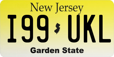 NJ license plate I99UKL