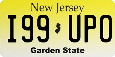 NJ license plate I99UPO