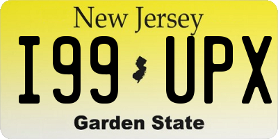NJ license plate I99UPX