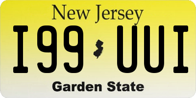 NJ license plate I99UUI
