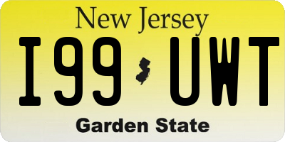 NJ license plate I99UWT