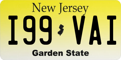 NJ license plate I99VAI