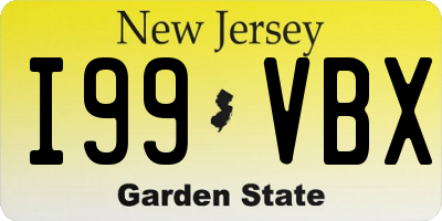 NJ license plate I99VBX