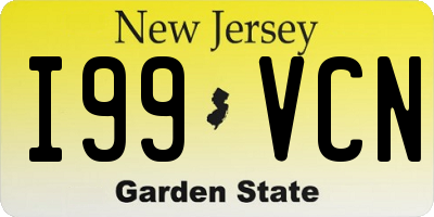 NJ license plate I99VCN
