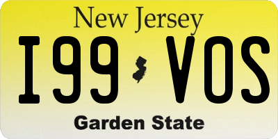NJ license plate I99VOS