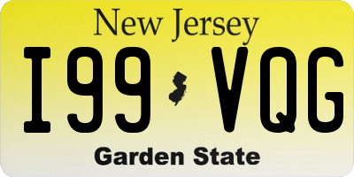 NJ license plate I99VQG