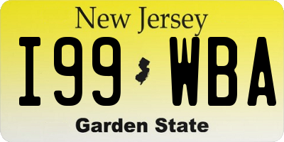 NJ license plate I99WBA