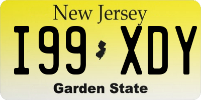 NJ license plate I99XDY