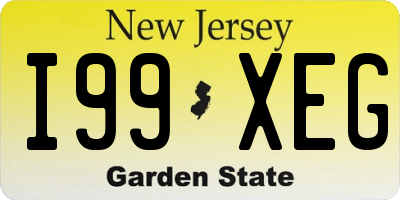NJ license plate I99XEG