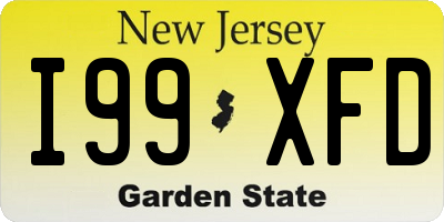 NJ license plate I99XFD