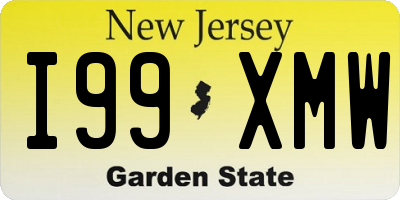 NJ license plate I99XMW