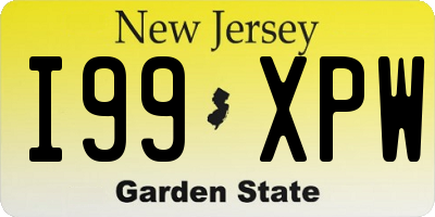 NJ license plate I99XPW