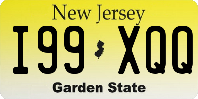 NJ license plate I99XQQ