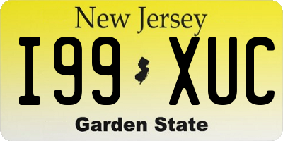 NJ license plate I99XUC