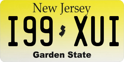 NJ license plate I99XUI