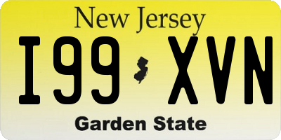 NJ license plate I99XVN