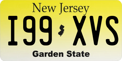 NJ license plate I99XVS